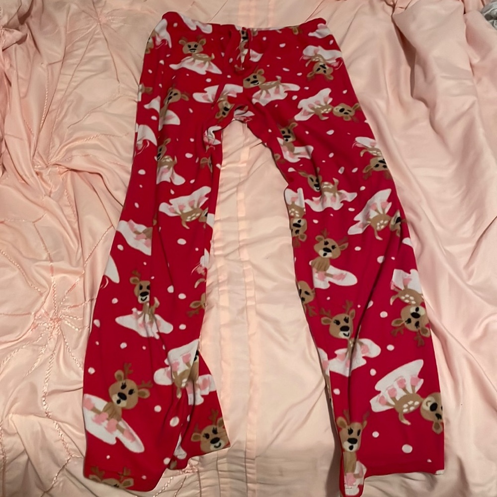 red reindeer pajama pants